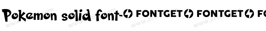 Pokemon solid font字体转换